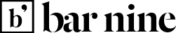 Bar Nine Black Logo & Button FULL LOGO transparent
